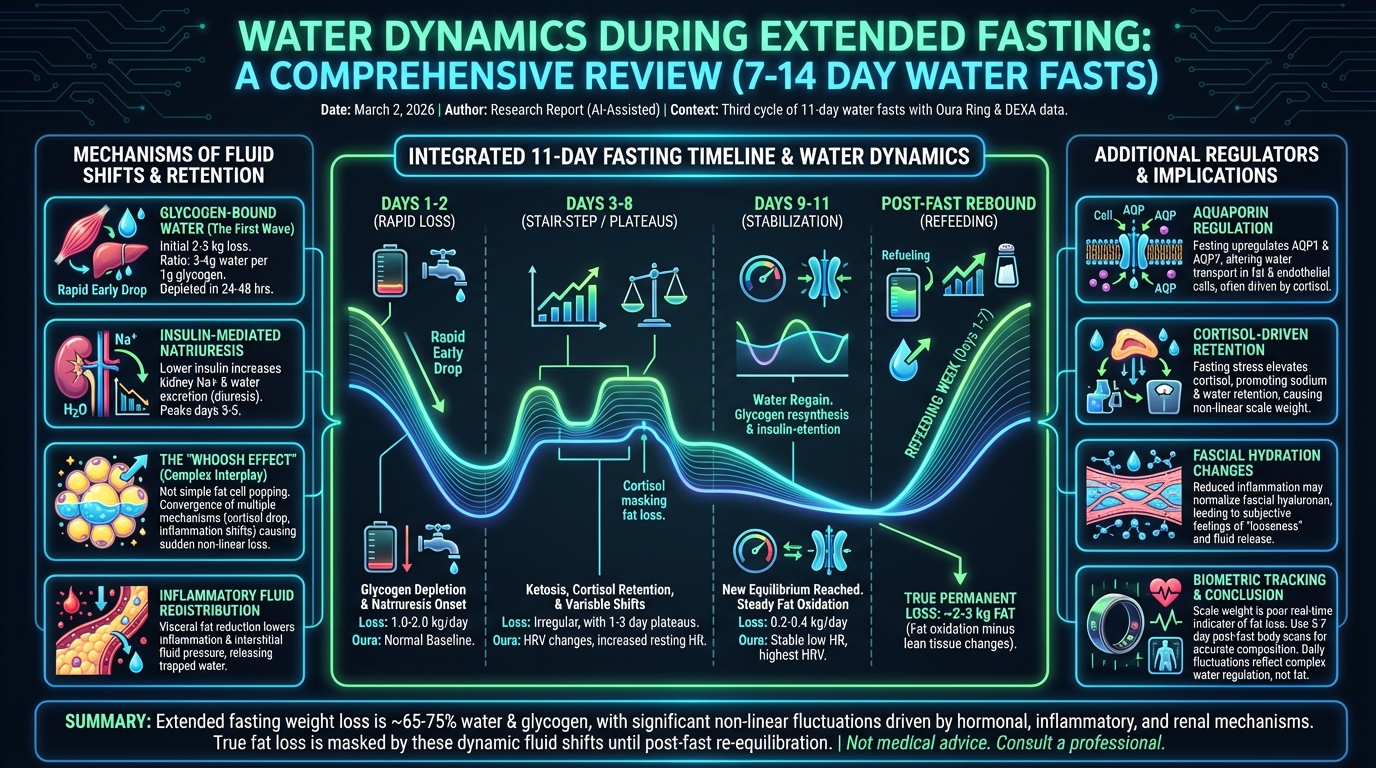 Water Dynamics During Extended Fasting